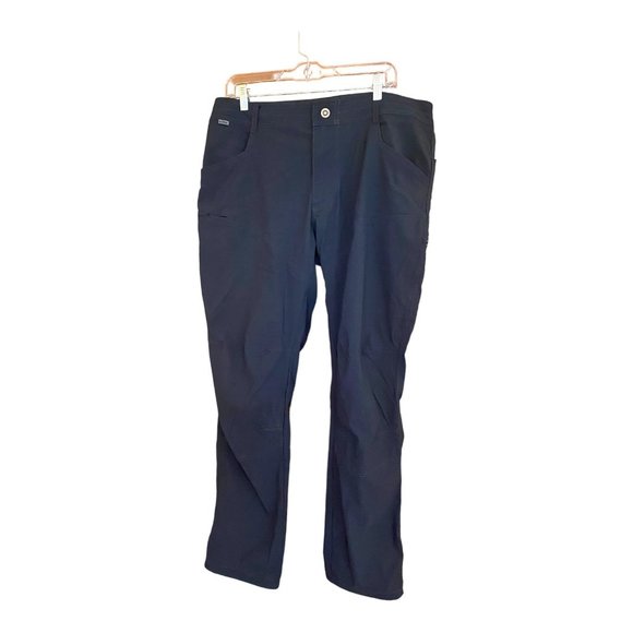 Kuhl Renegade Rock Climbing Hiking Pants Men 36x32 Ink Black Bottom Hem Cinch - Picture 2 of 16